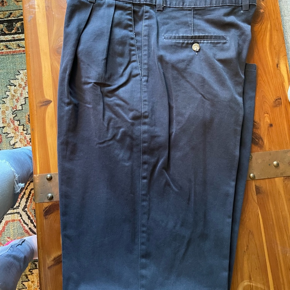 Haggar Clothing Company Slim Pleated Dress Pants - Navy